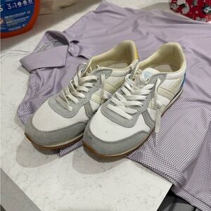 White and Gray Sneakers